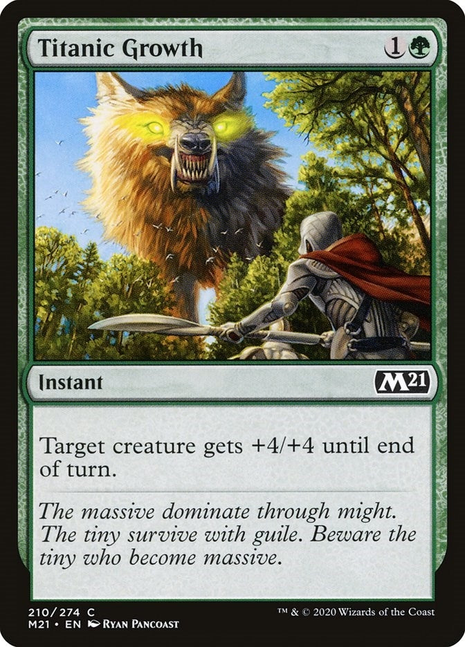 Image for Titanic Growth (210) [Core Set 2021] - Magic: The Gathering