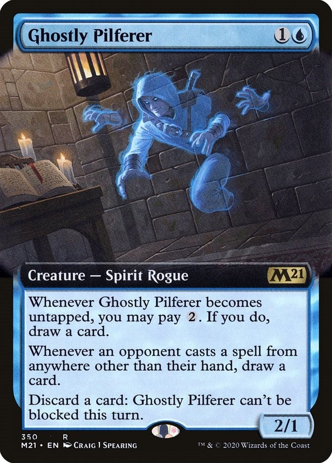 Image for Ghostly Pilferer (Extended Art) (350) [Core Set 2021] - Magic: The Gathering