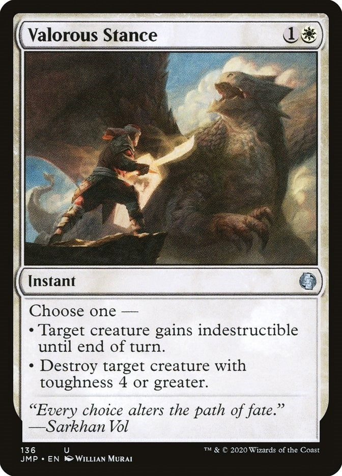 Image for Valorous Stance (136) [Jumpstart] - Magic: The Gathering