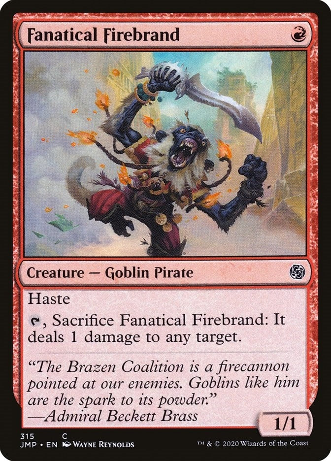 Image for Fanatical Firebrand (315) [Jumpstart] - Magic: The Gathering