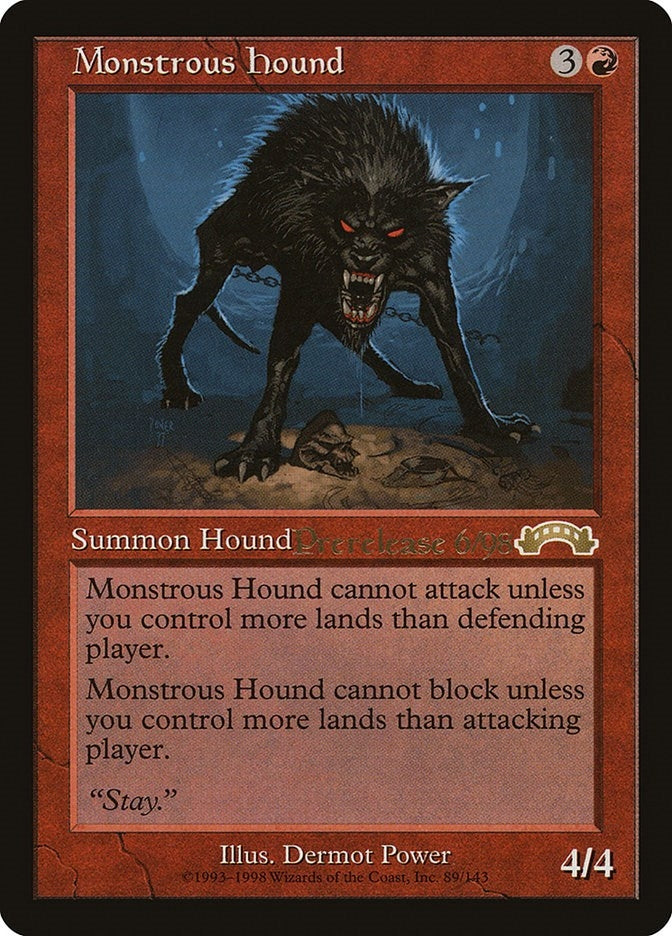 Image for Monstrous Hound (3) [Prerelease Cards] - Magic: The Gathering
