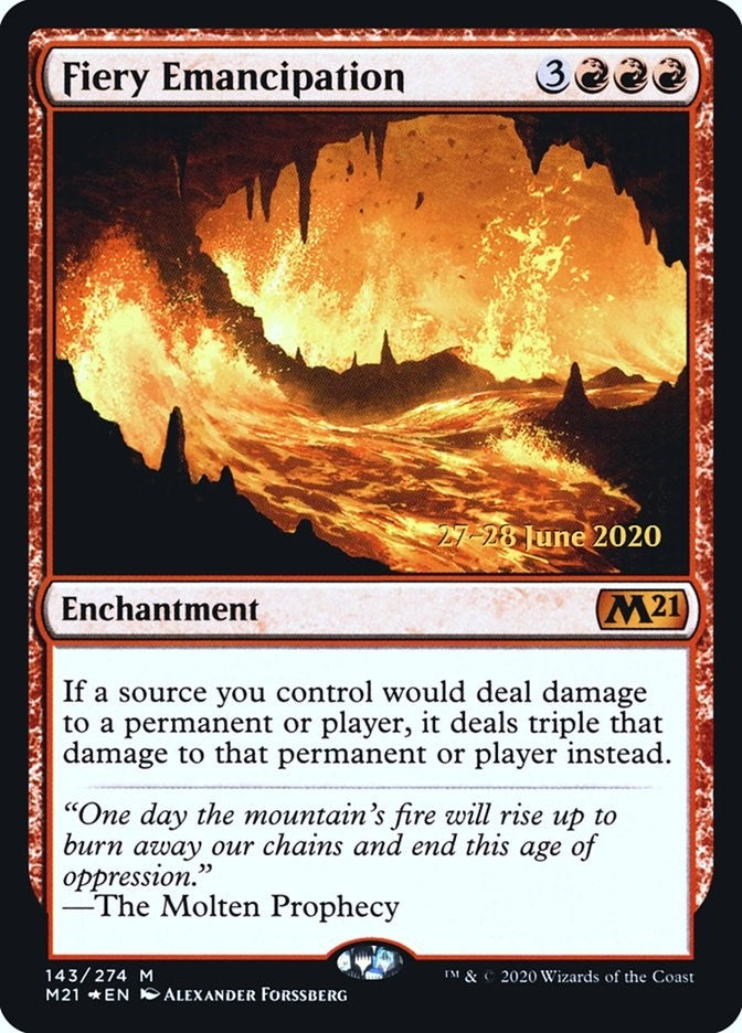 Image for Fiery Emancipation (143) [Prerelease Cards] - Magic: The Gathering