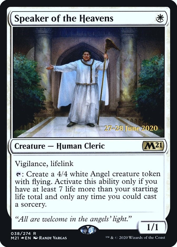 Image for Speaker of the Heavens (38) [Prerelease Cards] - Magic: The Gathering