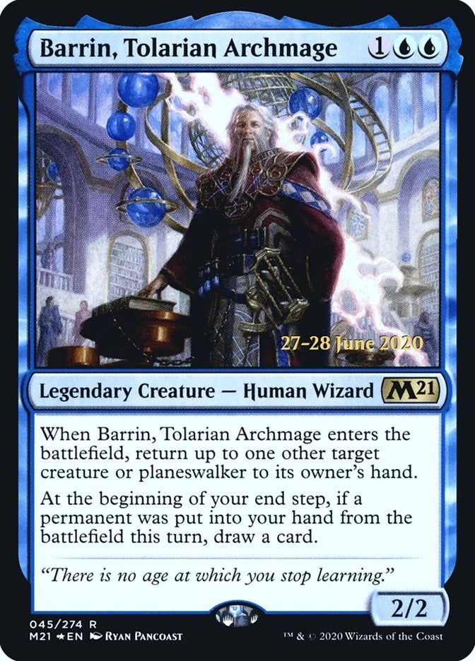 Image for Barrin, Tolarian Archmage (45) [Prerelease Cards] - Magic: The Gathering