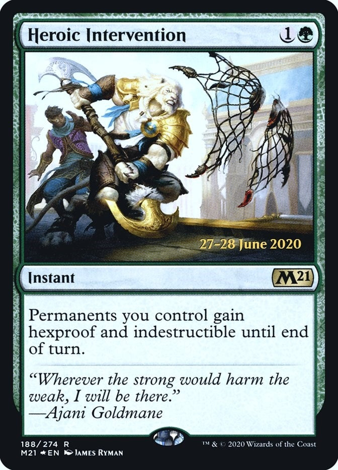 Image for Heroic Intervention (M21) (188) [Prerelease Cards] - Magic: The Gathering