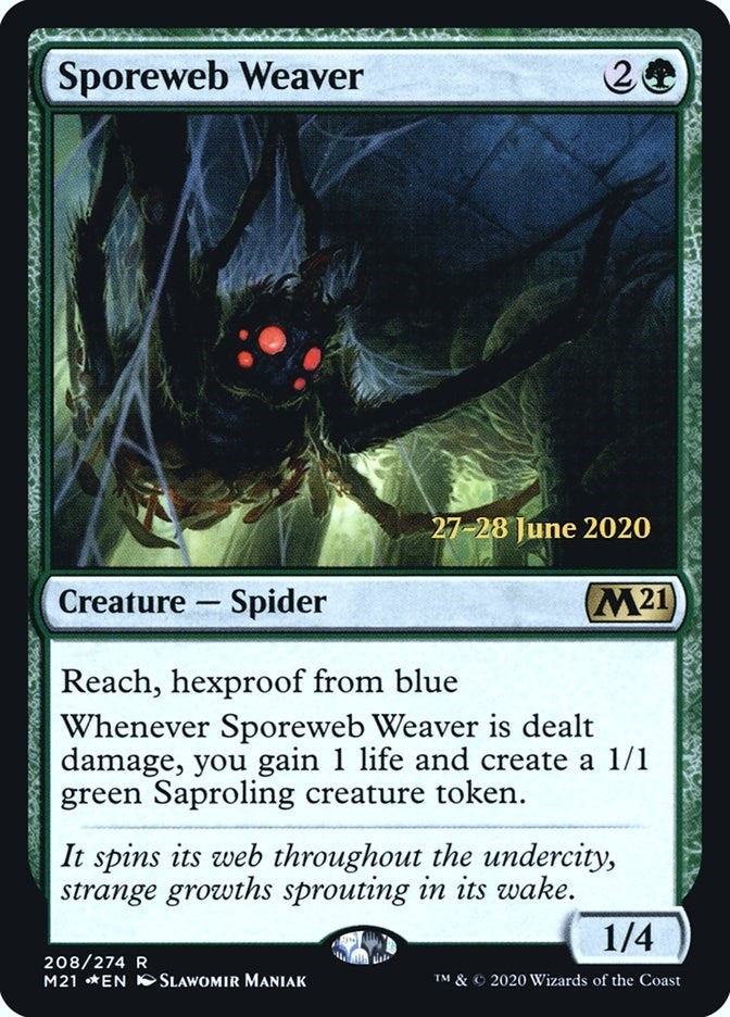 Image for Sporeweb Weaver (208) [Prerelease Cards] - Magic: The Gathering
