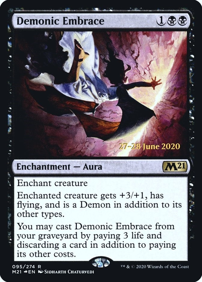 Image for Demonic Embrace (95) [Prerelease Cards] - Magic: The Gathering