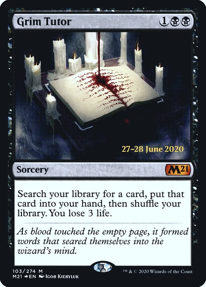 Image for Grim Tutor (103) [Prerelease Cards] - Magic: The Gathering
