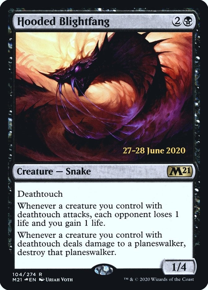 Image for Hooded Blightfang (104) [Prerelease Cards] - Magic: The Gathering