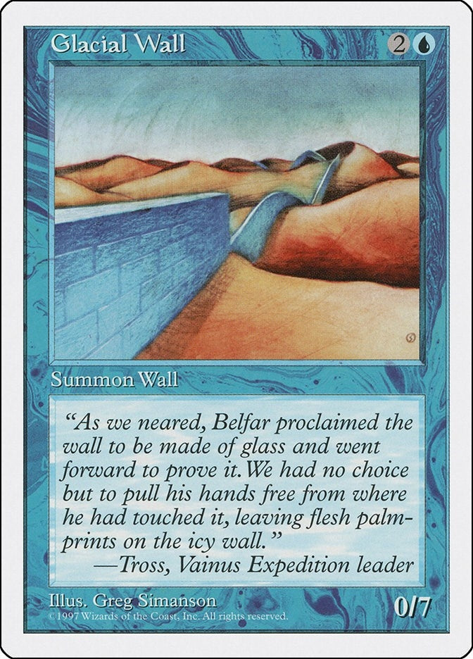 Image for Glacial Wall [Fifth Edition] - Magic: The Gathering