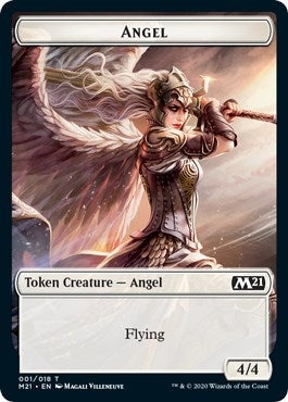 Image for Angel // Treasure Double-Sided Token (1 // 15) [Core Set 2021] - Magic: The Gathering