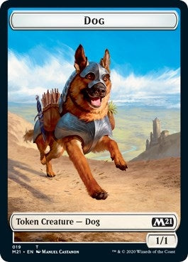 Image for Dog // Griffin Double-Sided Token (19 // 3) [Core Set 2021] - Magic: The Gathering