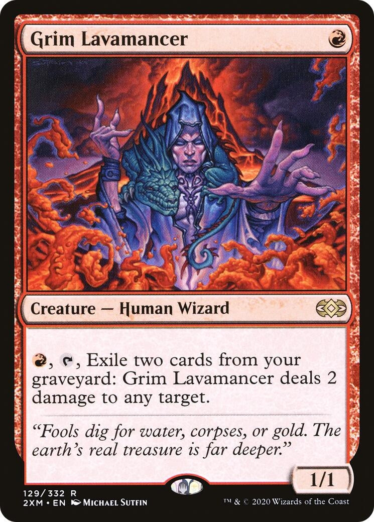 Image for Grim Lavamancer (129) [Double Masters] - Magic: The Gathering