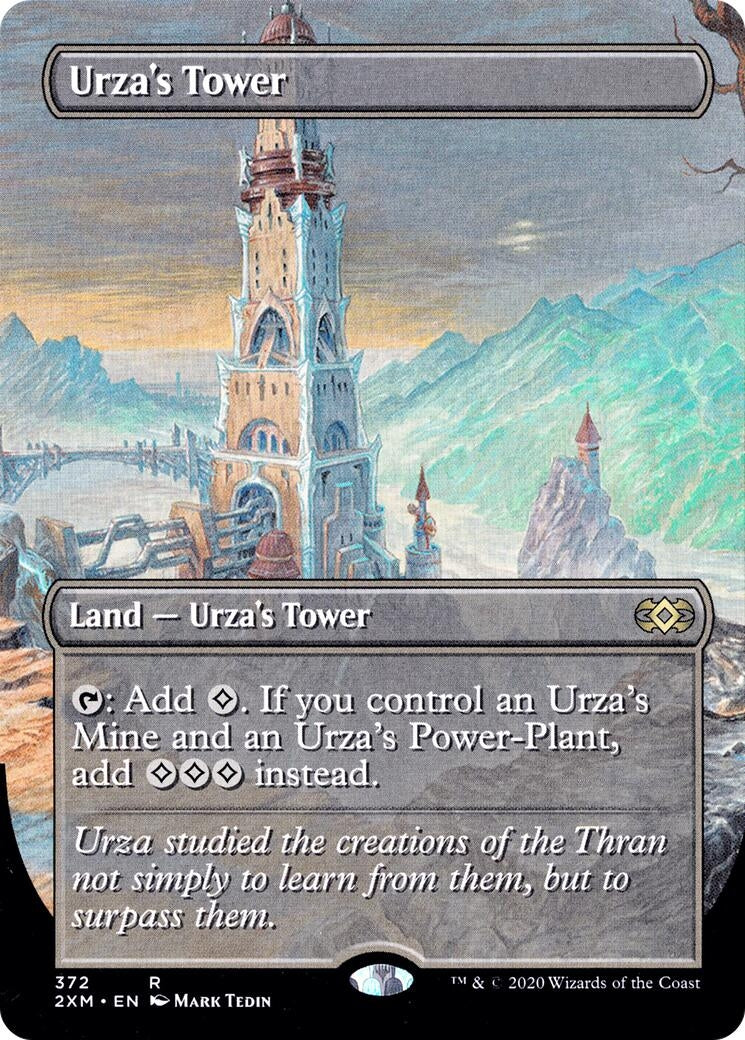 Image for Urza's Tower (Borderless) (372) [Double Masters] - Magic: The Gathering