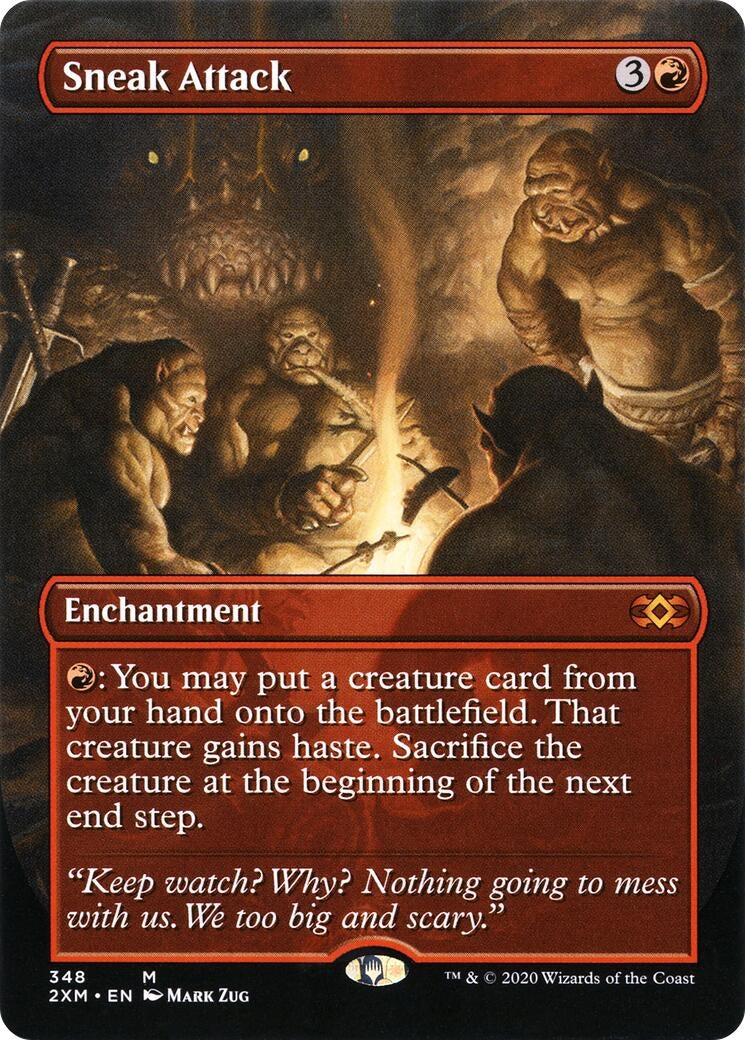 Image for Sneak Attack (Borderless) (348) [Double Masters] - Magic: The Gathering
