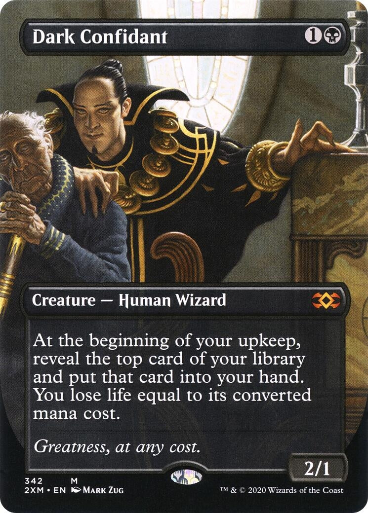 Image for Dark Confidant (Borderless) (342) [Double Masters] - Magic: The Gathering