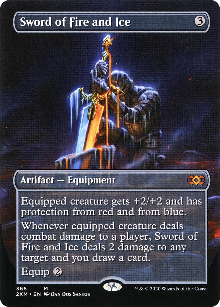 Image for Sword of Fire and Ice (Borderless) (365) [Double Masters] - Magic: The Gathering