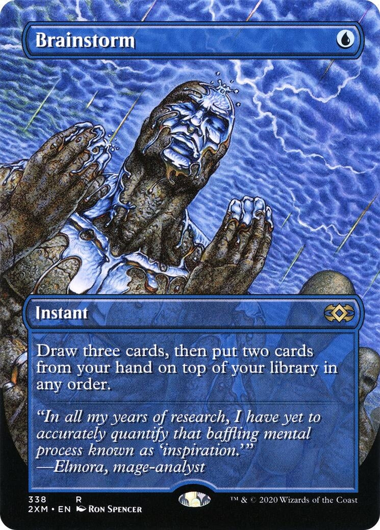 Image for Brainstorm (Borderless) (338) [Double Masters] - Magic: The Gathering