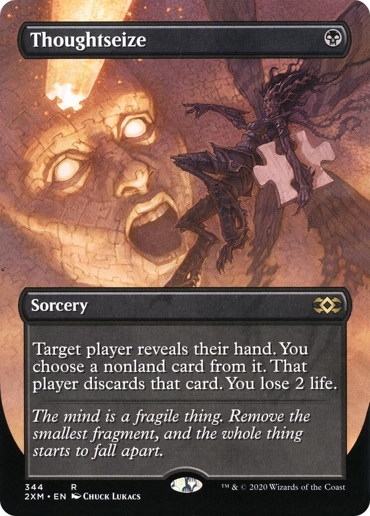 Image for Thoughtseize (Borderless) (344) [Double Masters] - Magic: The Gathering