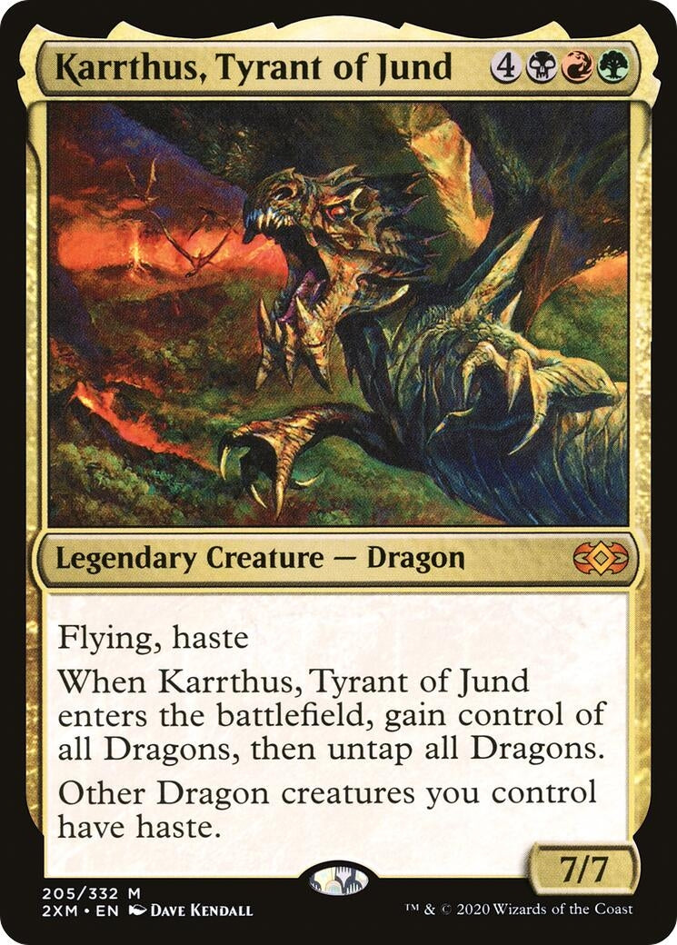 Image for Karrthus, Tyrant of Jund (205) [Double Masters] - Magic: The Gathering