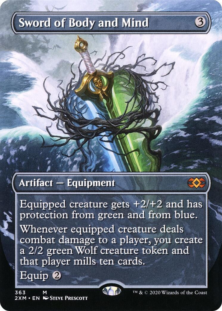 Image for Sword of Body and Mind (Borderless) (363) [Double Masters] - Magic: The Gathering