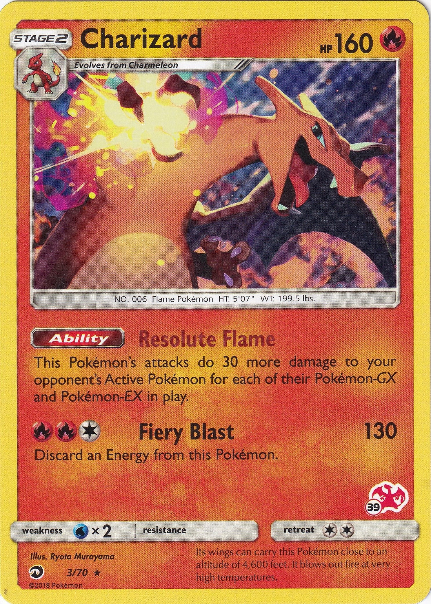 Image for Charizard - 3/70 (#39 Charizard Stamped) (003/070) [Battle Academy] - Pokemon