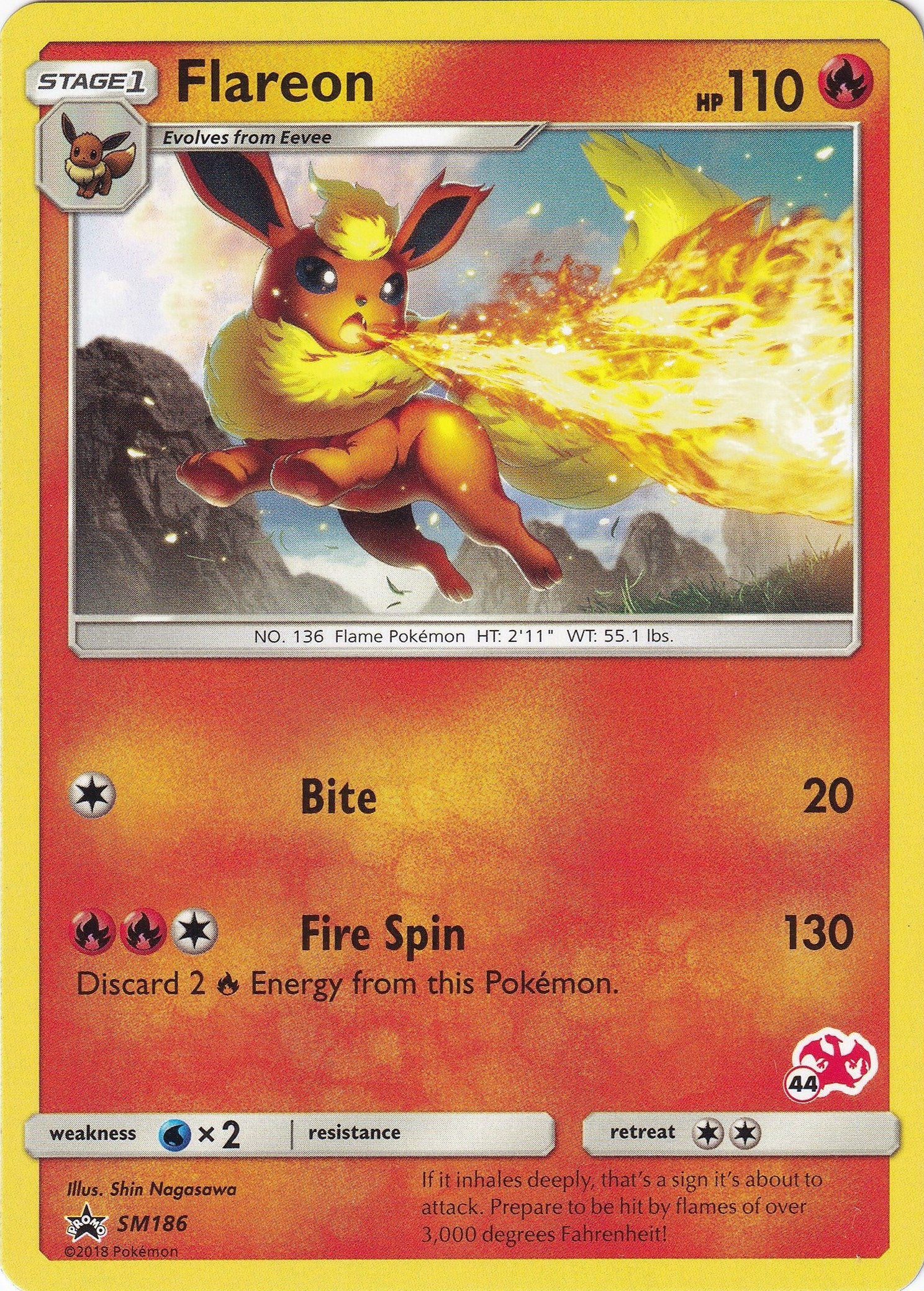 Image for Flareon - SM186 (#44 Charizard Stamped) (SM186) [Battle Academy] - Pokemon