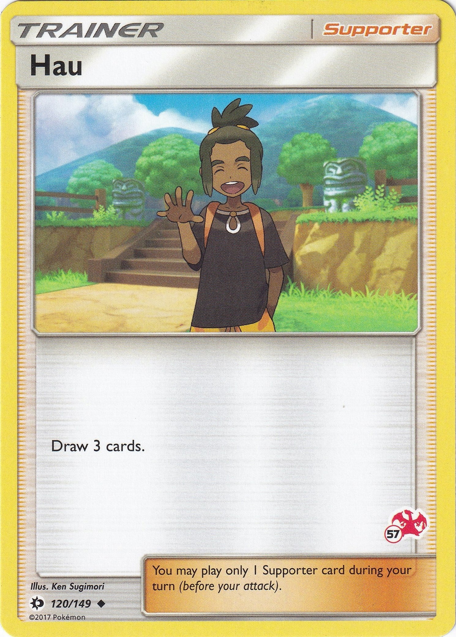 Image for Hau - 120/149 (#57 Charizard Stamped) (120/149) [Battle Academy] - Pokemon