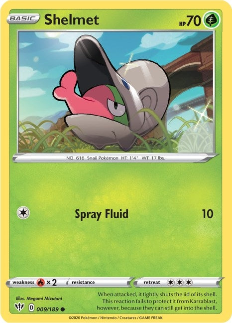 Image for Shelmet (009/189) [SWSH03: Darkness Ablaze] - Pokemon