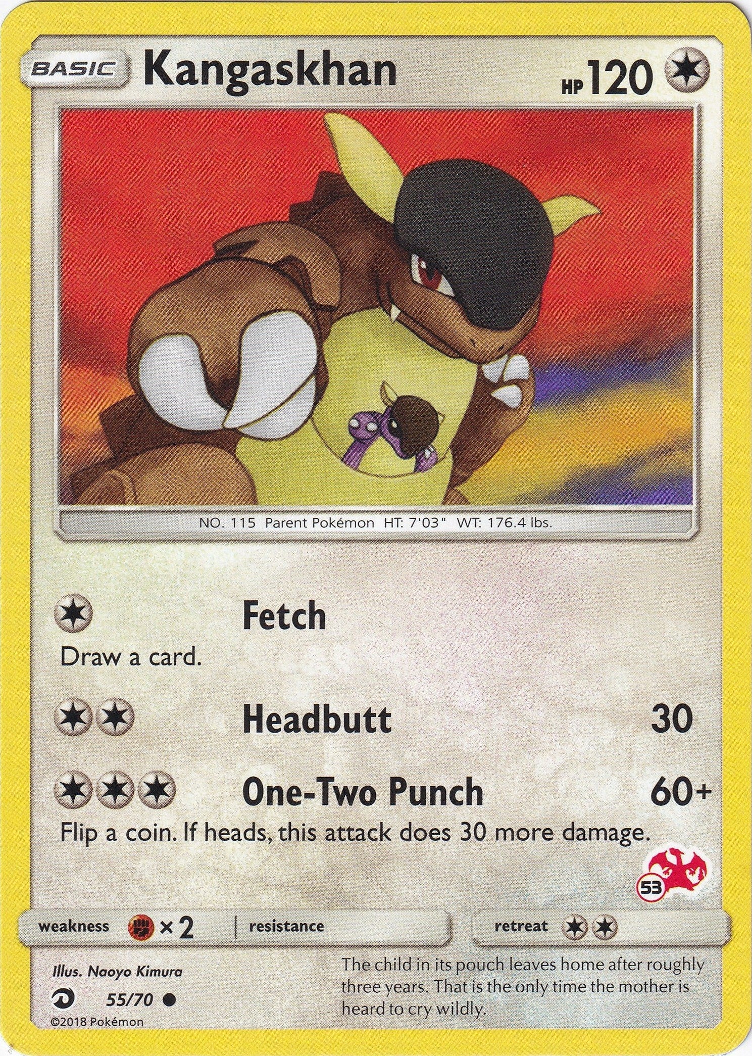 Image for Kangaskhan - 55/70 (#53 Charizard Stamped) (055/070) [Battle Academy] - Pokemon