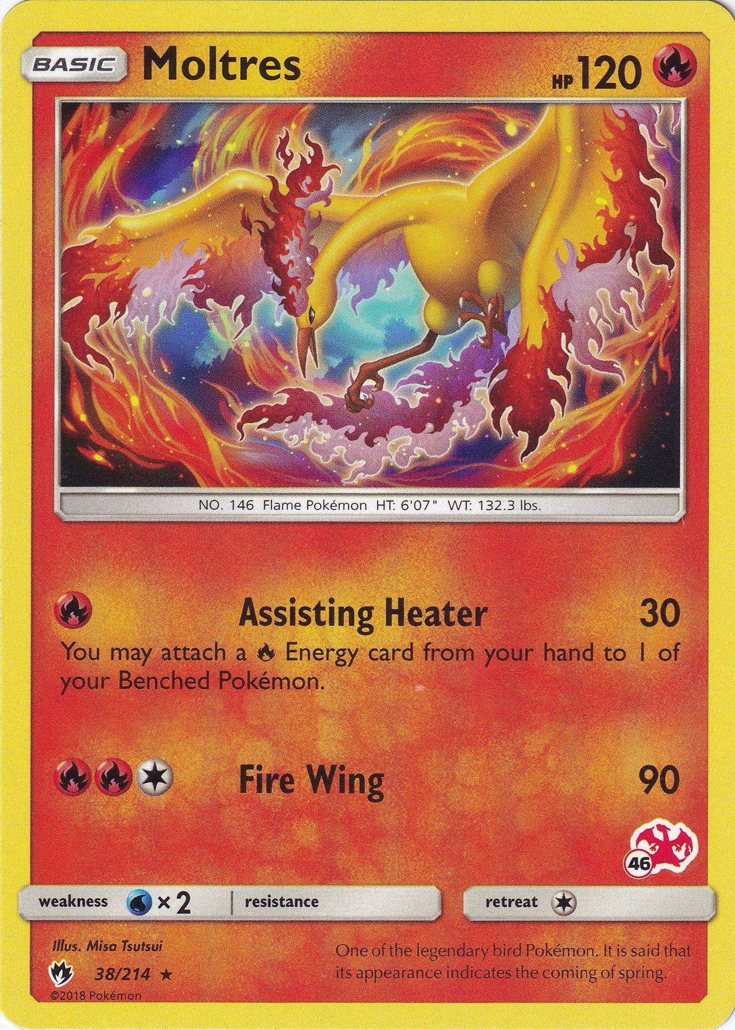 Image for Moltres - 38/214 (#46 Charizard Stamped) (038/214) [Battle Academy] - Pokemon