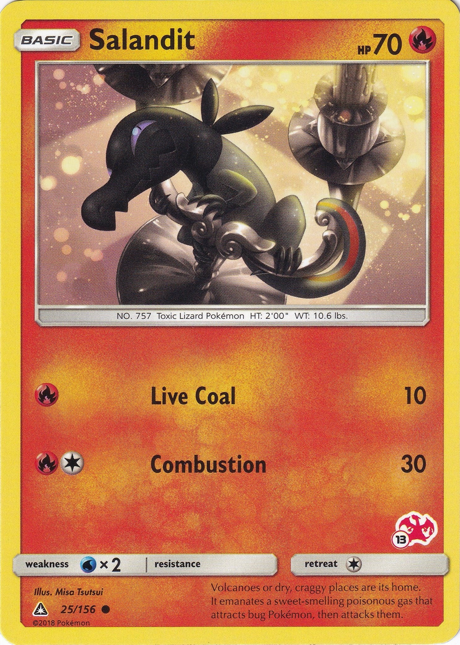 Image for Salandit - 25/156 (#13 Charizard Stamped) (025/156) [Battle Academy] - Pokemon