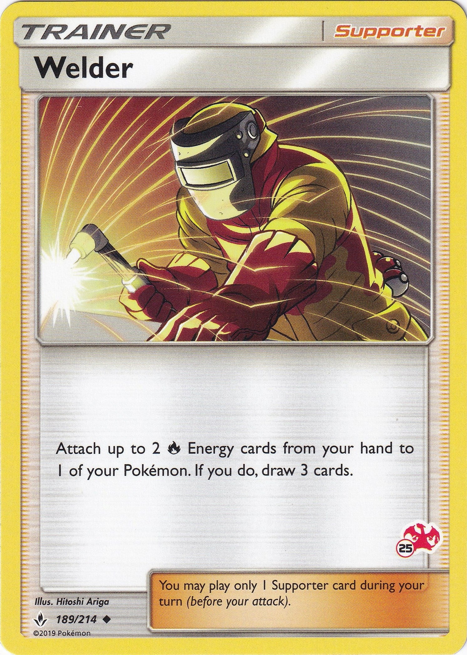 Image for Welder - 189/214 (#25 Charizard Stamped) (189/214) [Battle Academy] - Pokemon