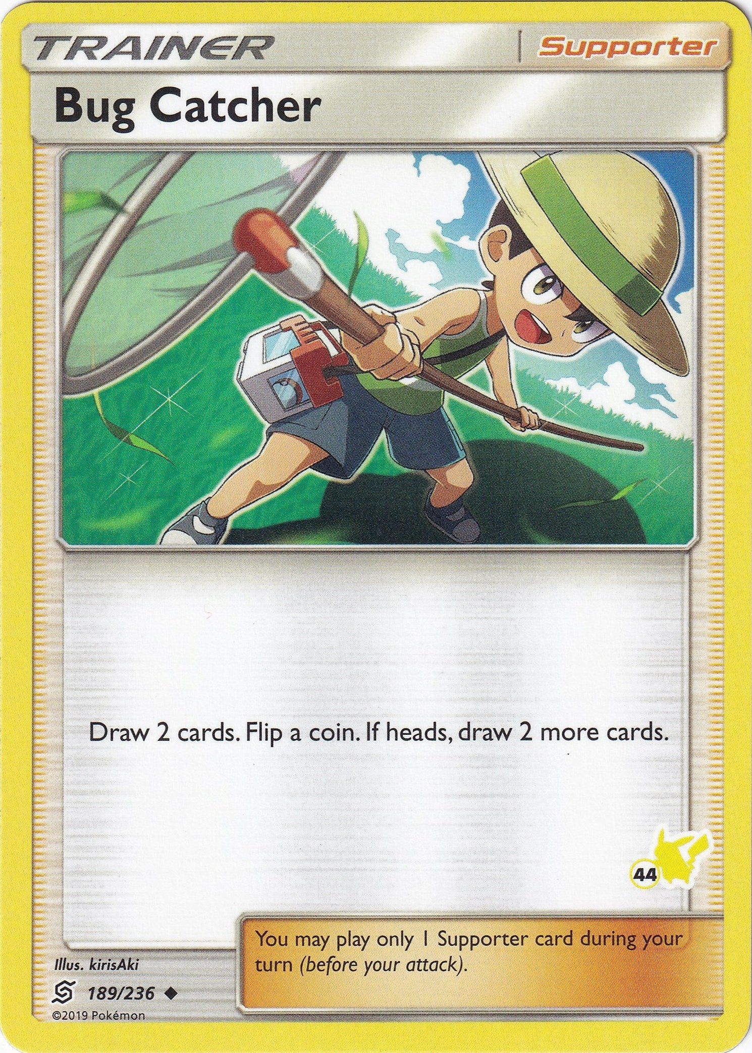 Image for Bug Catcher - 189/236 (#44 Pikachu Stamped) (189/236) [Battle Academy] - Pokemon