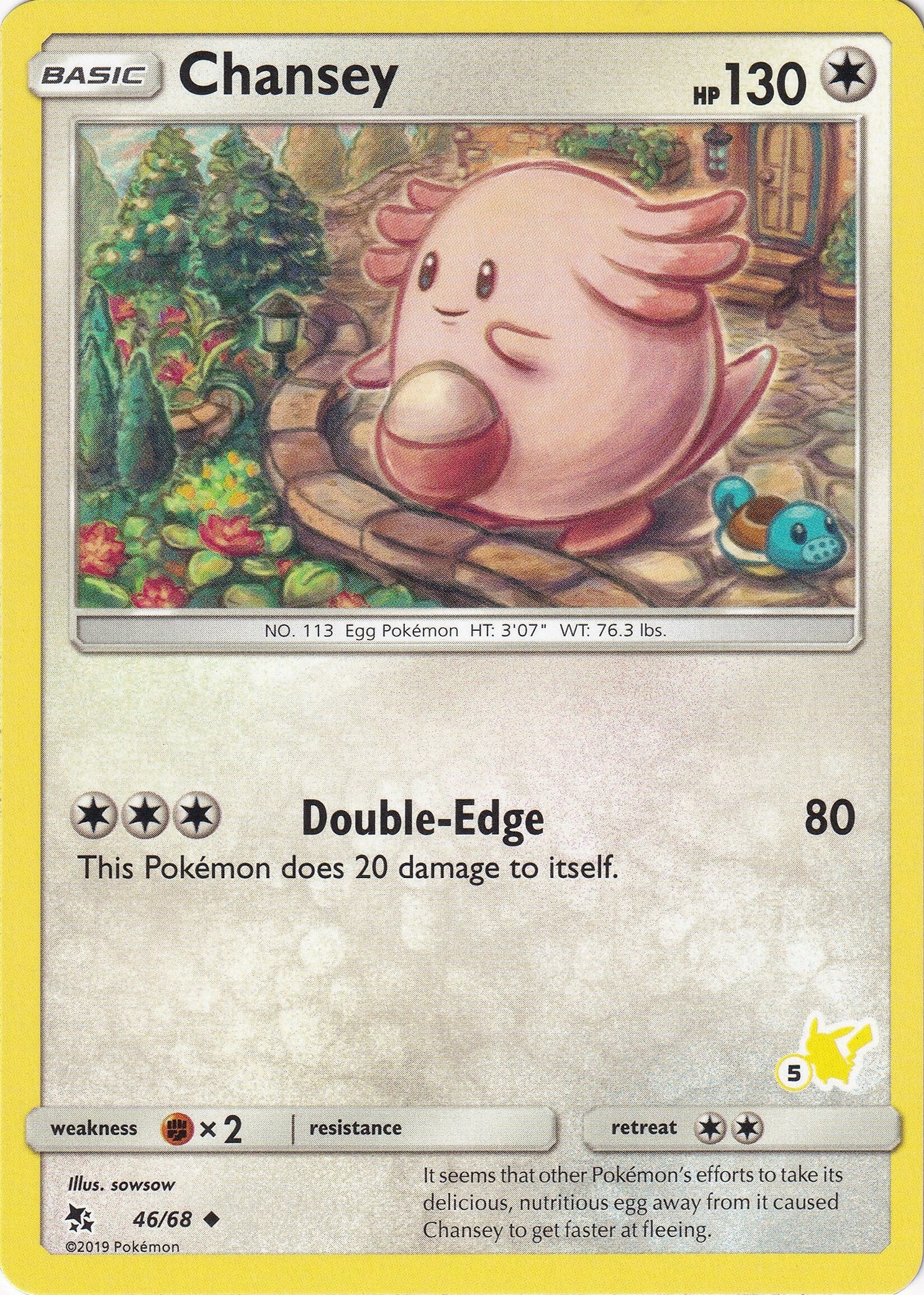 Image for Chansey - 46/68 (#5 Pikachu Stamped) (046/068) [Battle Academy] - Pokemon