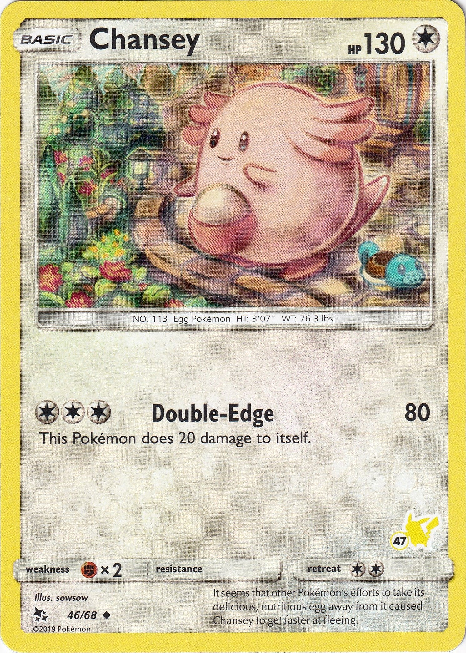 Image for Chansey - 46/68 (#47 Pikachu Stamped) (046/068) [Battle Academy] - Pokemon