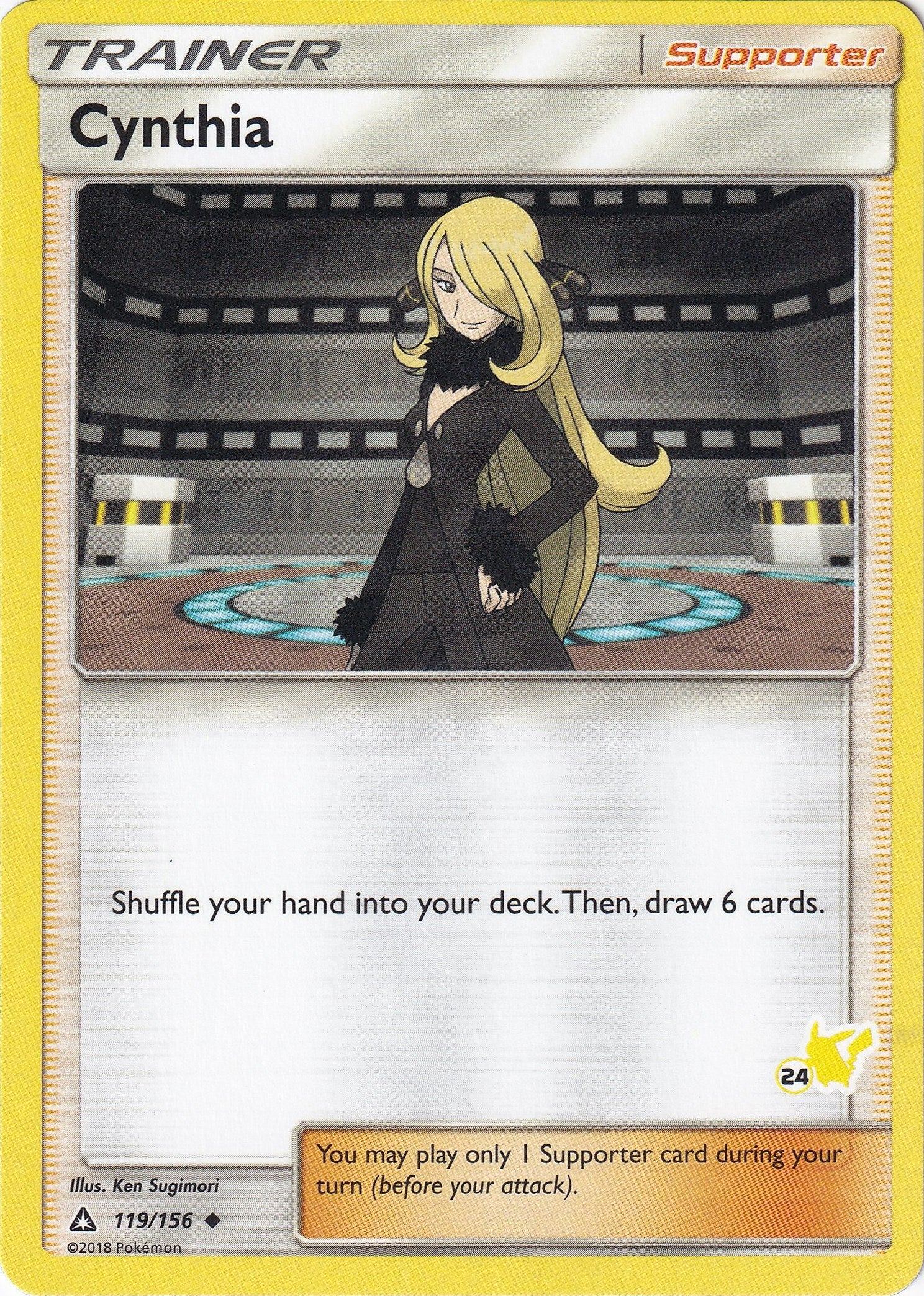 Image for Cynthia - 119/156 (#24 Pikachu Stamped) (119/156) [Battle Academy] - Pokemon