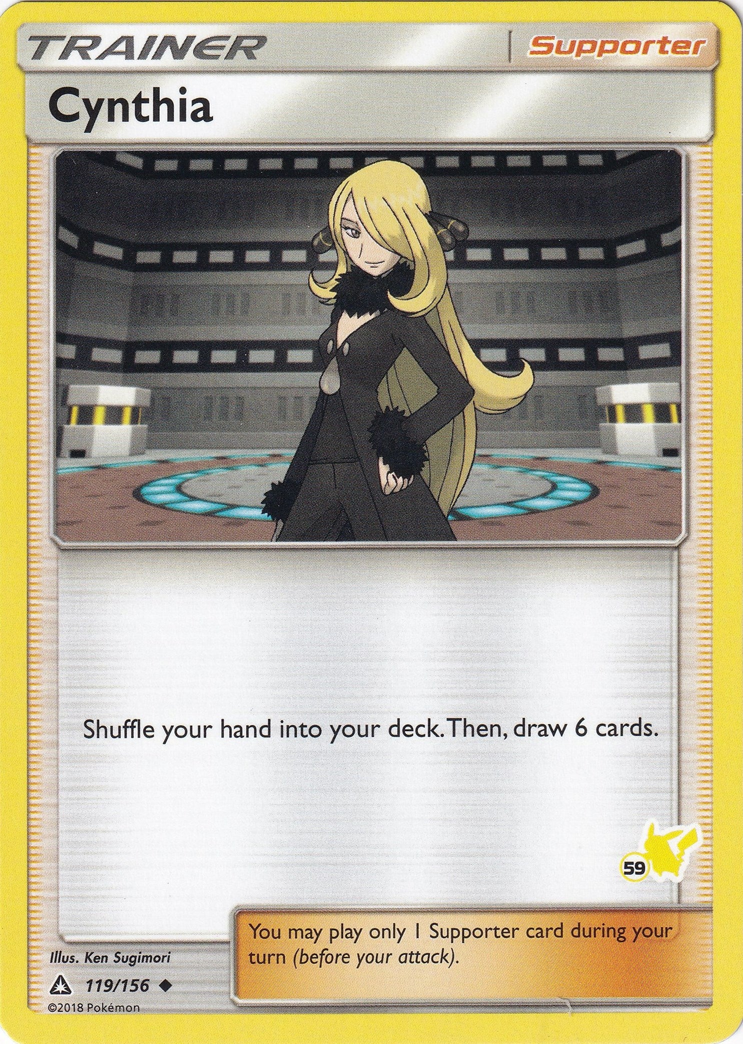 Image for Cynthia - 119/156 (#59 Pikachu Stamped) (119/156) [Battle Academy] - Pokemon