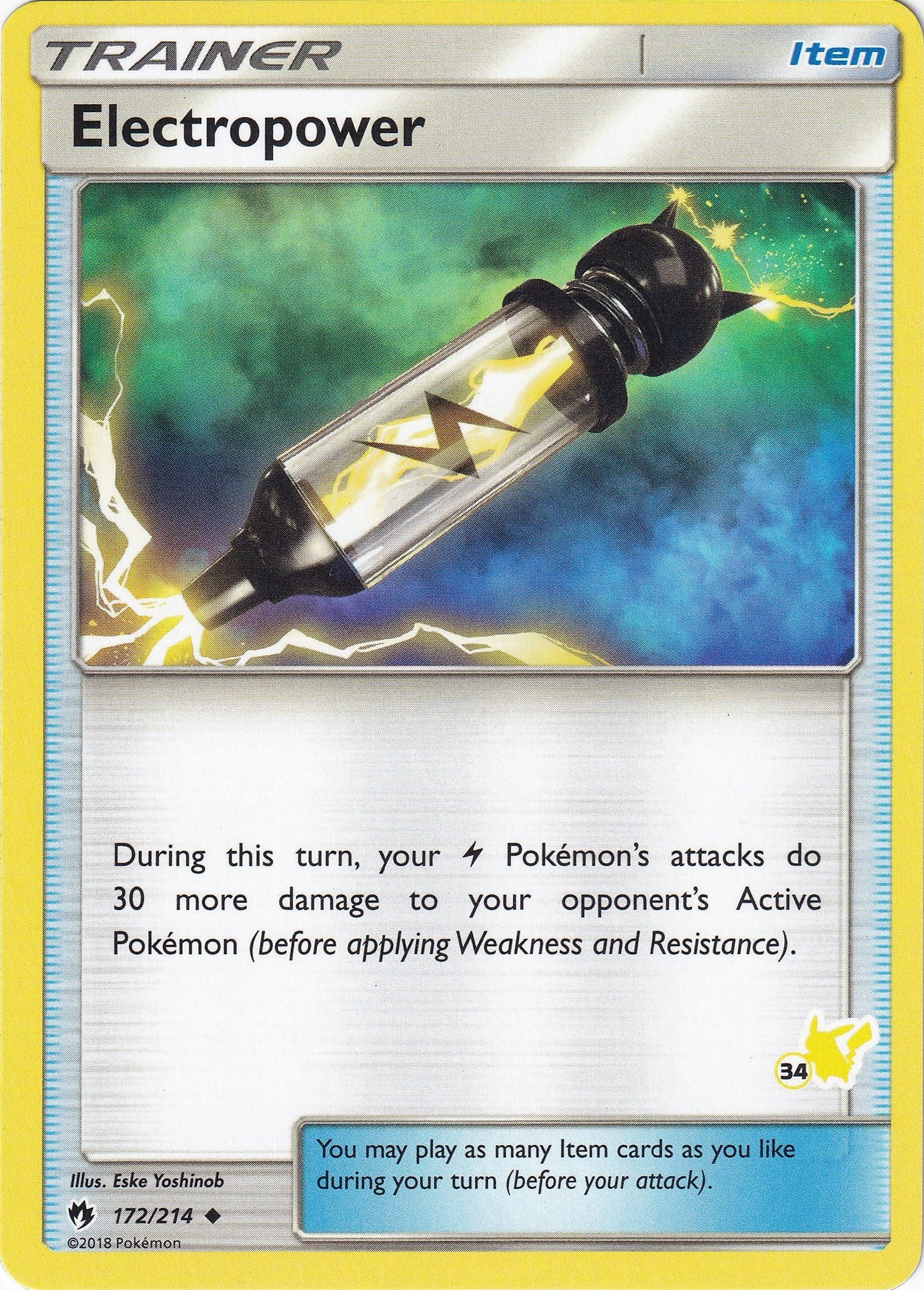 Image for Electropower - 172/214 (#34 Pikachu Stamped) (172/214) [Battle Academy] - Pokemon