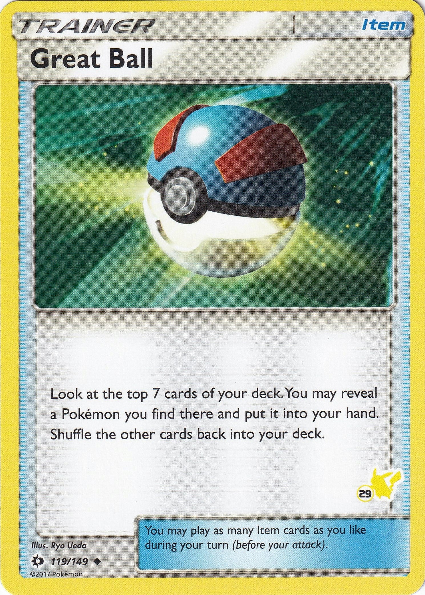 Image for Great Ball - 119/149 (#29 Pikachu Stamped) (119/149) [Battle Academy] - Pokemon