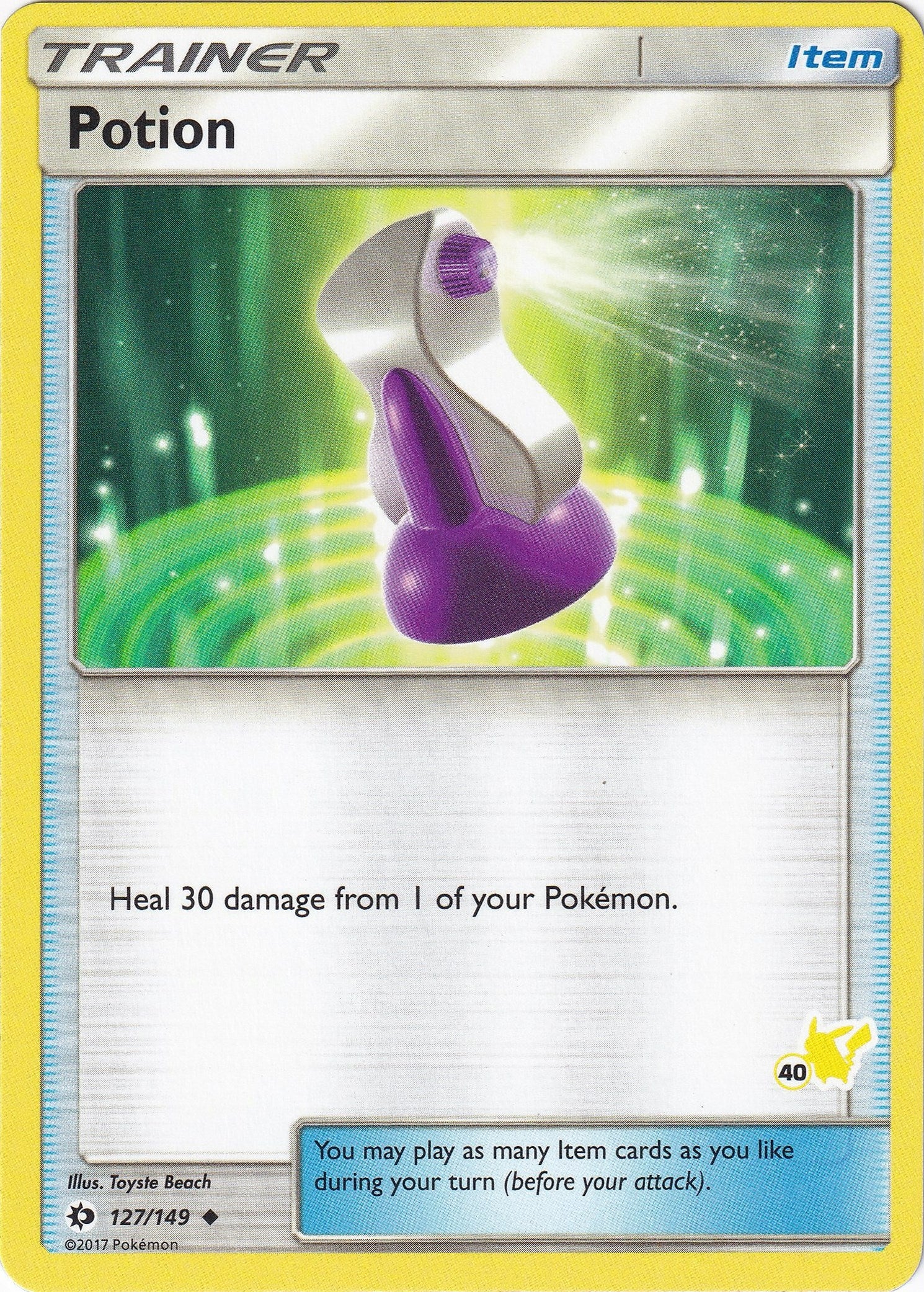 Image for Potion - 127/149 (#40 Pikachu Stamped) (127/149) [Battle Academy] - Pokemon