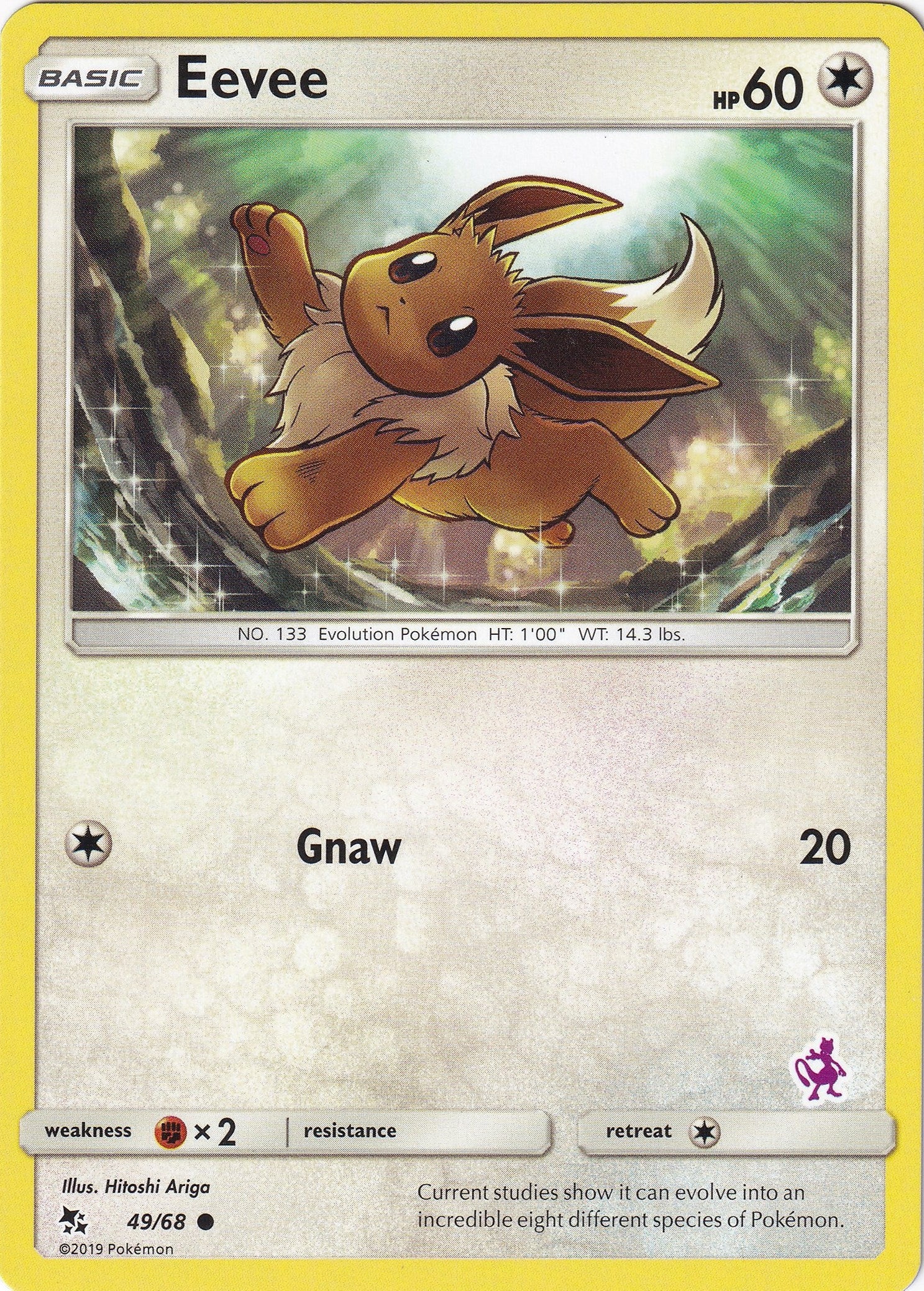 Image for Eevee - 49/68 (Mewtwo Stamped) (049/068) [Battle Academy] - Pokemon
