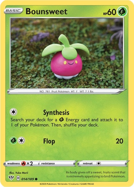 Image for Bounsweet (014/189) [SWSH03: Darkness Ablaze] - Pokemon