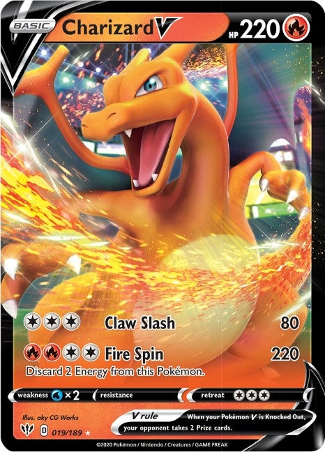 Image for Charizard V (019/189) [SWSH03: Darkness Ablaze] - Pokemon