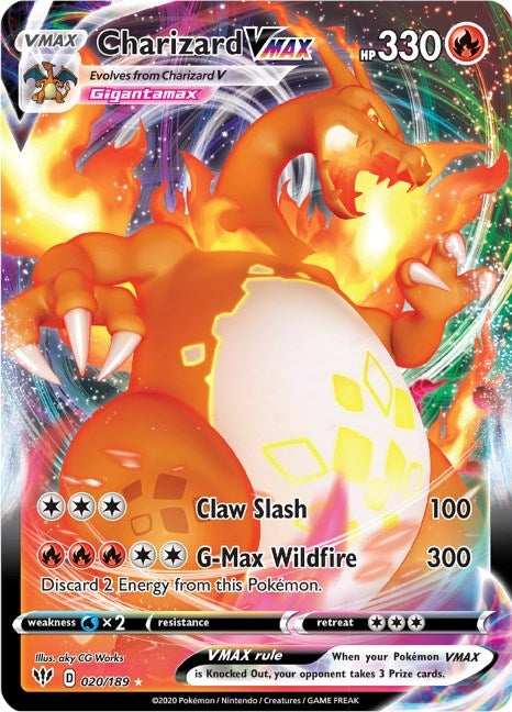 Image for Charizard VMAX (020/189) [SWSH03: Darkness Ablaze] - Pokemon