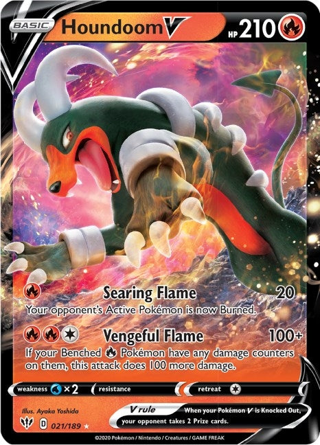 Image for Houndoom V (021/189) [SWSH03: Darkness Ablaze] - Pokemon