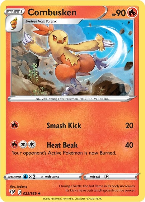 Image for Combusken (023/189) [SWSH03: Darkness Ablaze] - Pokemon