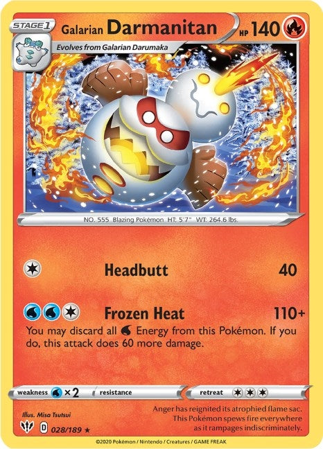 Image for Galarian Darmanitan (28) (028/189) [SWSH03: Darkness Ablaze] - Pokemon