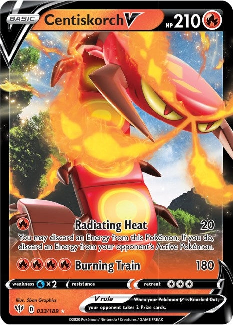 Image for Centiskorch V (033/189) [SWSH03: Darkness Ablaze] - Pokemon