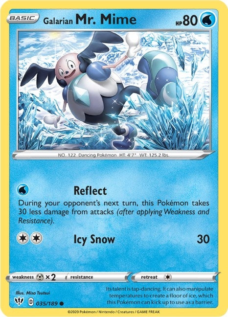 Image for Galarian Mr. Mime (035/189) [SWSH03: Darkness Ablaze] - Pokemon